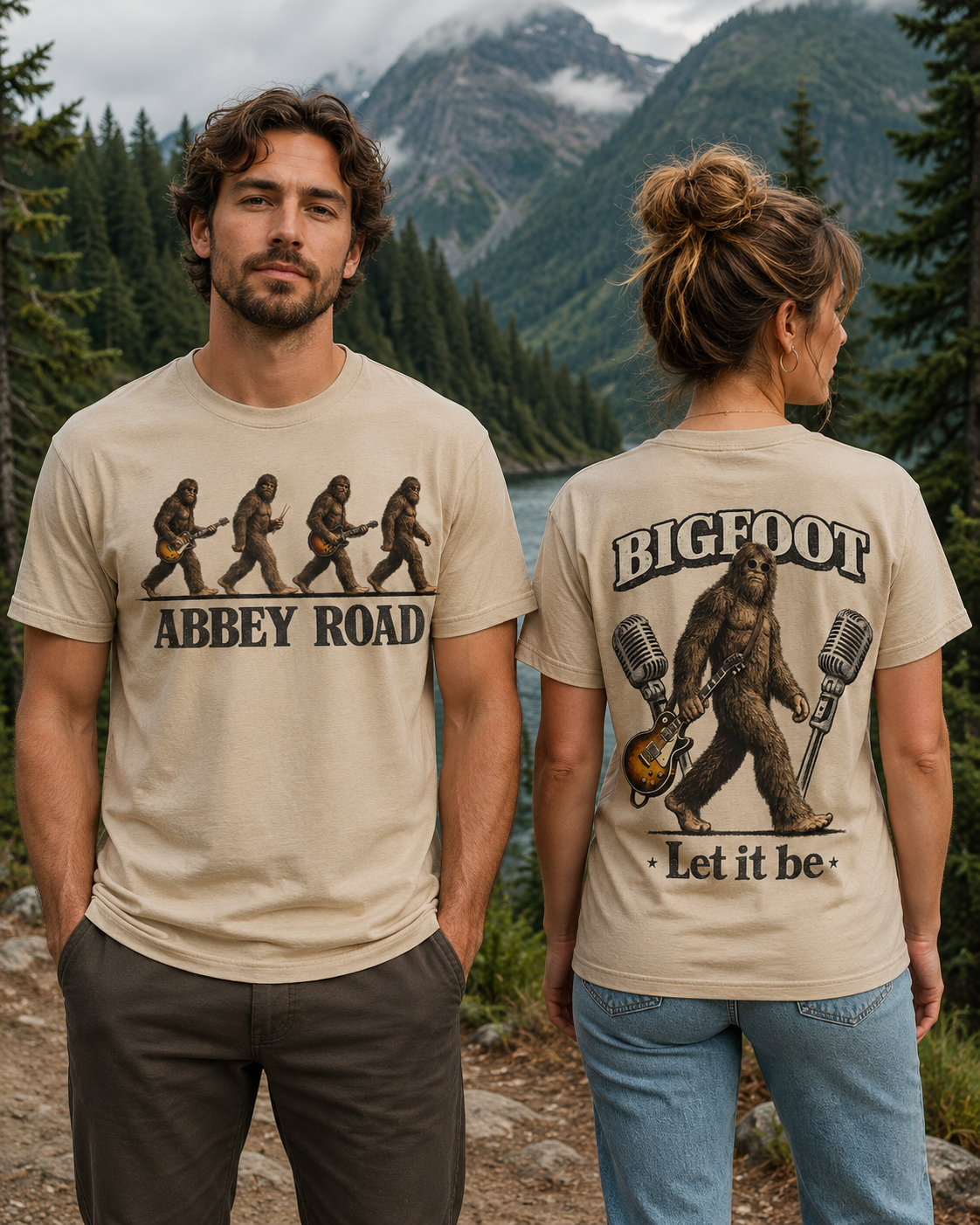 Bigfoot Abbey Road T-Shirt – Sasquatch Rock Music Tee