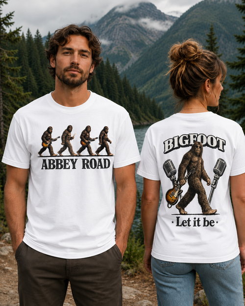 Bigfoot Abbey Road T-Shirt – Sasquatch Rock Music Tee