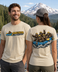 Paddle Faster Squatches Can’t Swim – Bigfoot Rafting Unisex T-Shirt